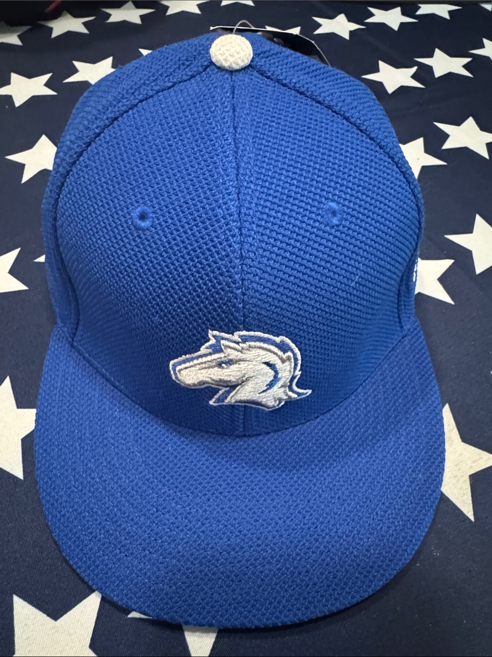 Adidas Royal Blue Boise State Broncos Football Cap with Bronco   Patch